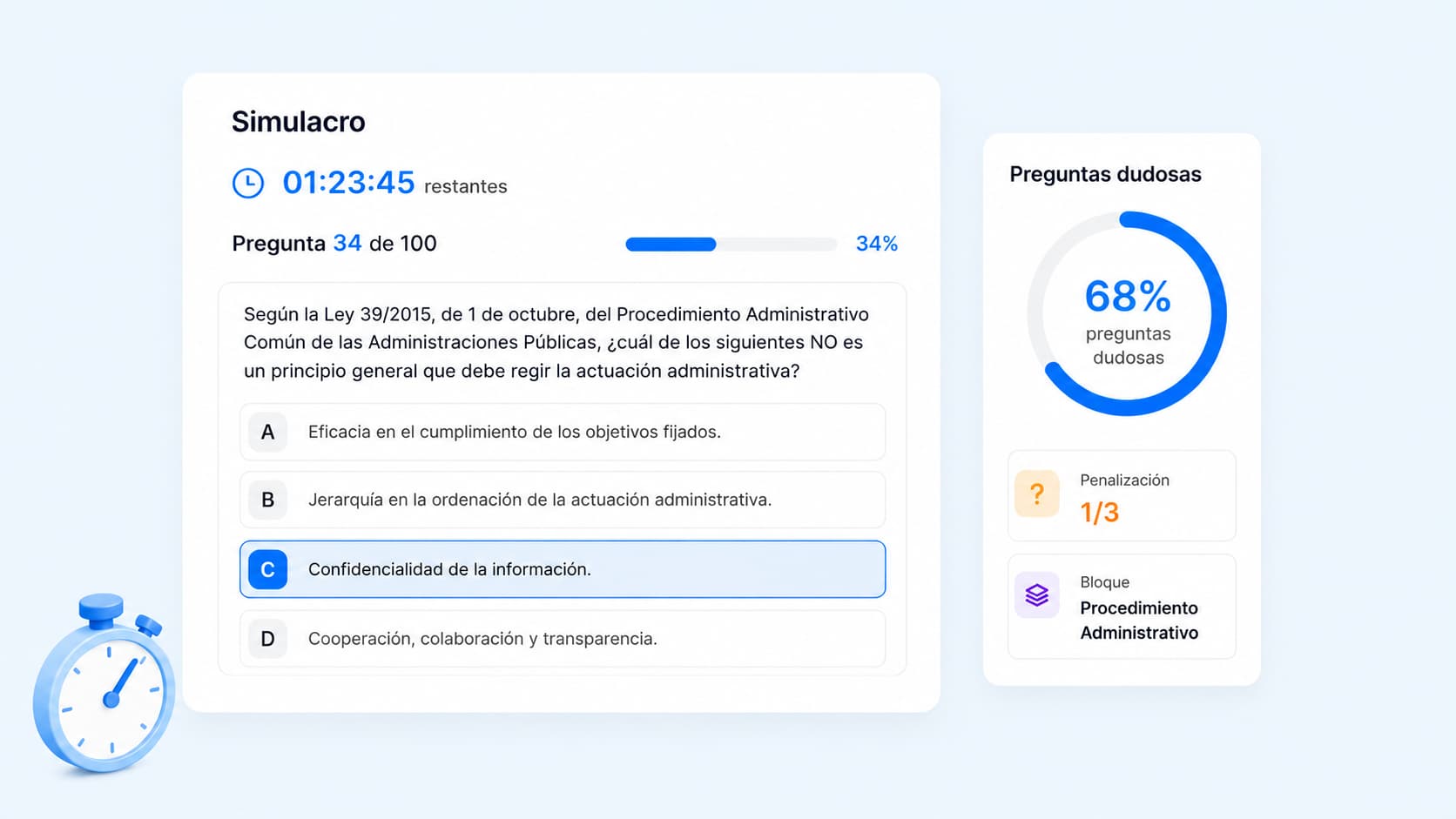 Cómo diseñar simulacros de examen en Moodle que realmente preparen al opositor